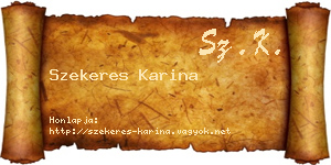 Szekeres Karina névjegykártya